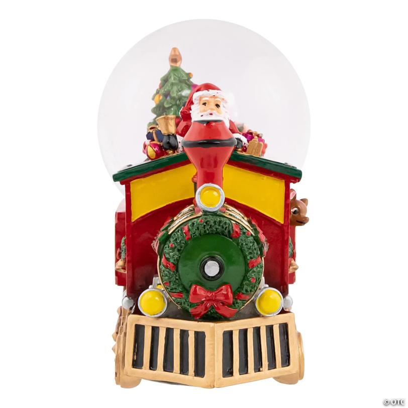 Santa Driving the Train Musical Christmas Snow Globe - 8.25