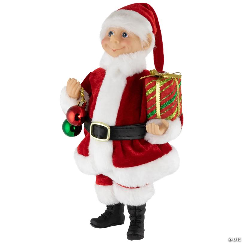 Santa Elf with Gift Christmas Figure - 14