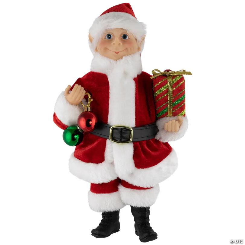 Santa Elf with Gift Christmas Figure - 14