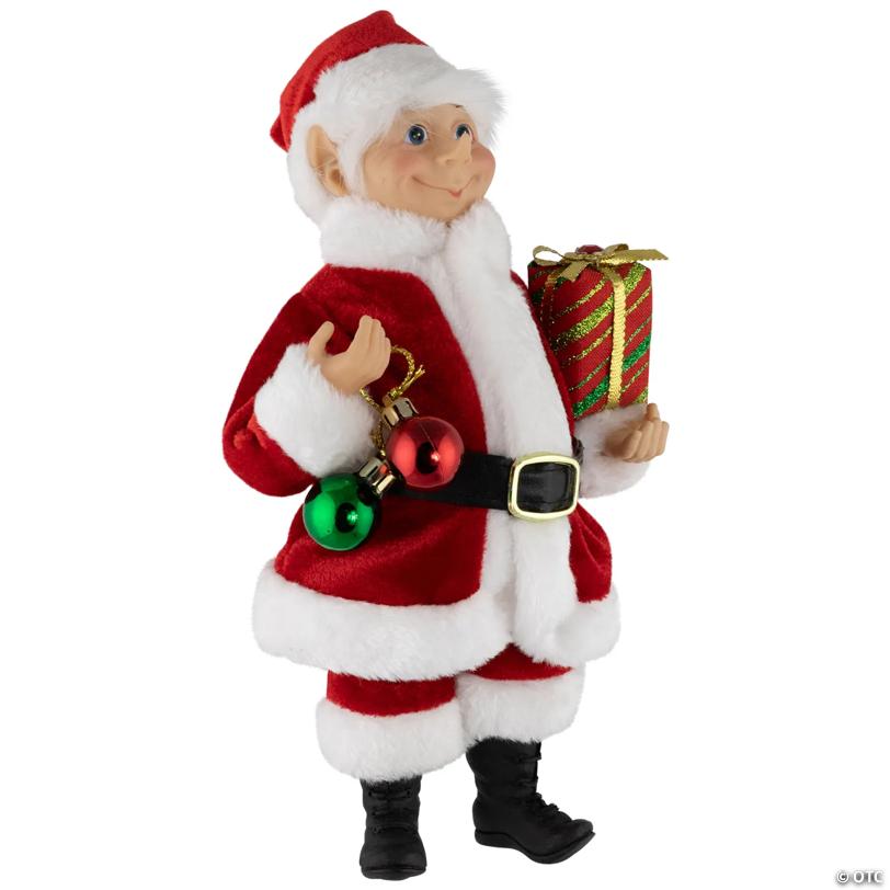 Santa Elf with Gift Christmas Figure - 14