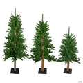 Set of 3 Alpine Artificial Christmas Trees 3'  4'and 5'- Unlit