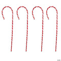 Set of 4 Red and White Stripped Candy Cane Stakes Christmas Outdoor Decor 60