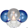Sienna 100-Count Blue and Clear G30 Globe Icicle Patio Lights  9.5ft White Wire