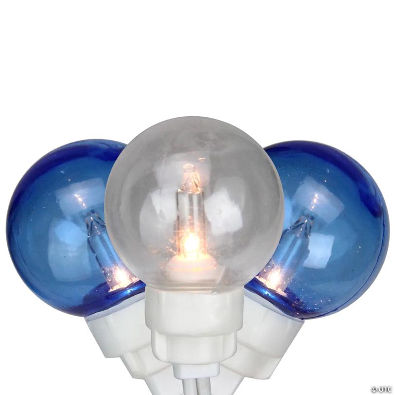 Sienna 100-Count Blue and Clear G30 Globe Icicle Patio Lights  9.5ft White Wire