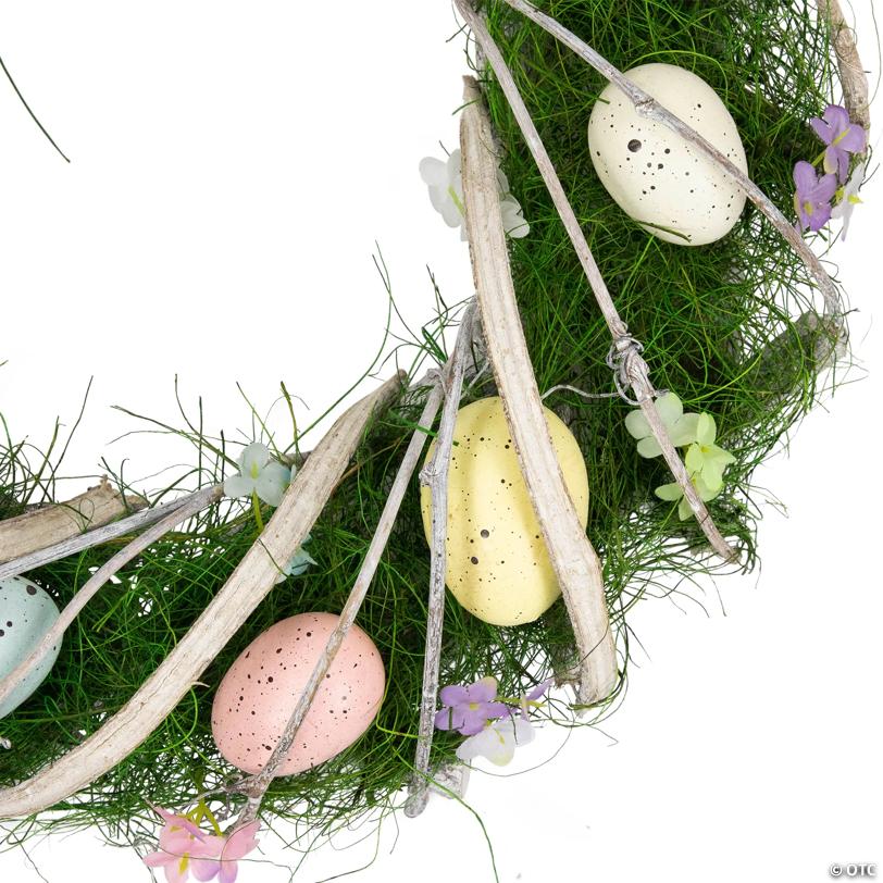 Speckled Eggs and Spring Flowers Easter Wreath - 15