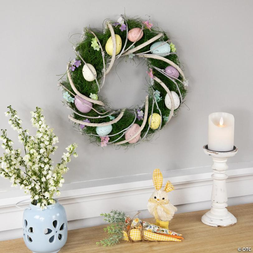 Speckled Eggs and Spring Flowers Easter Wreath - 15