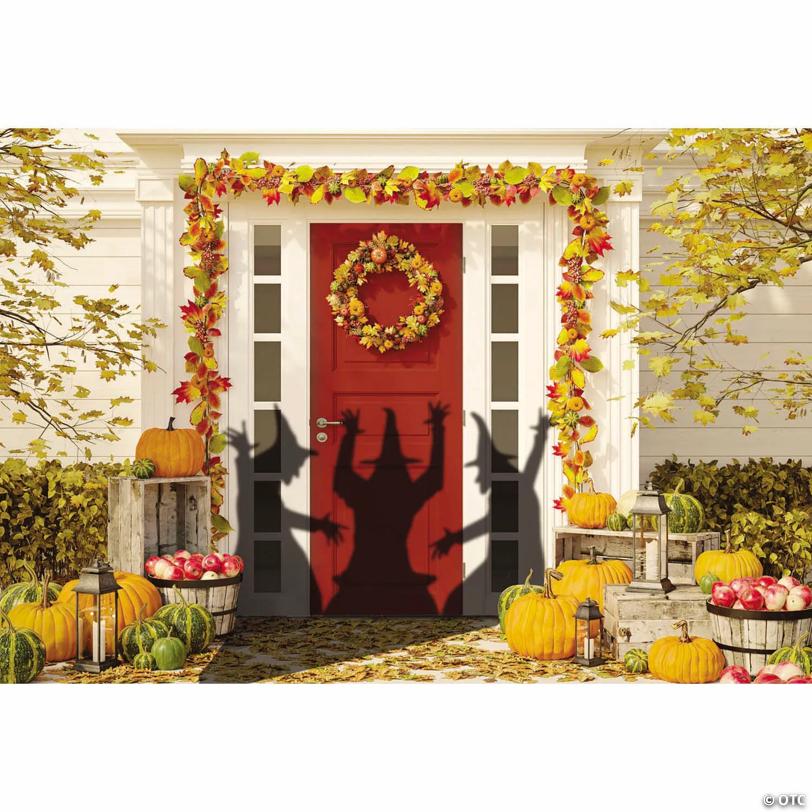 Spotlight Scene Witch Silhouette with Timer Halloween Decoration