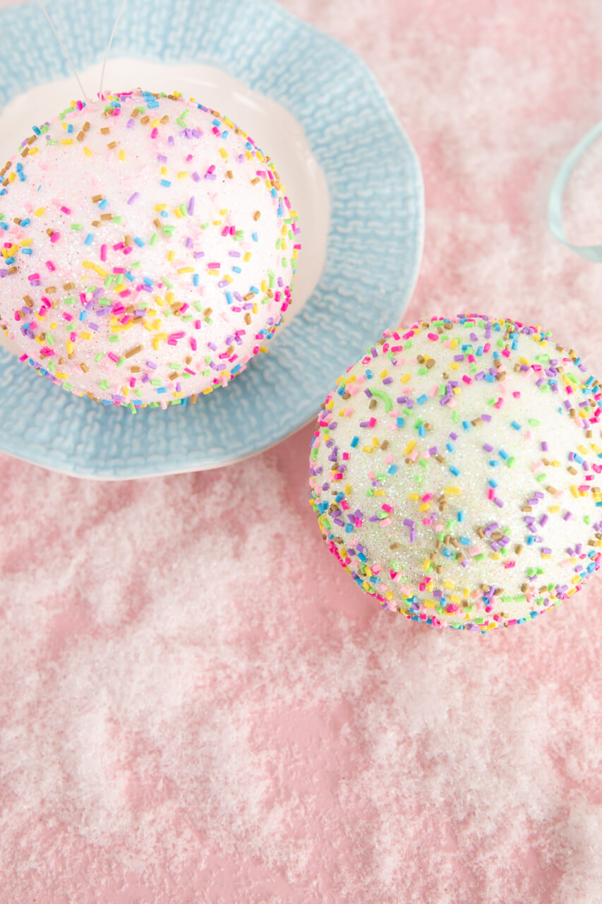 4” Pink Sprinkle Ball Ornament