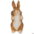 Standing Bunny Carrying a Basket Outdoor Garden Statue - 16.75