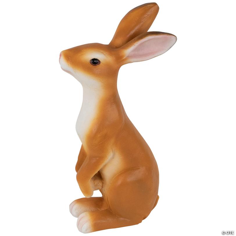 Standing Curious Bunny Outdoor Garden Statue - 19