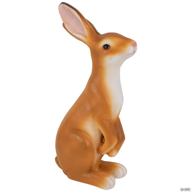 Standing Curious Bunny Outdoor Garden Statue - 19