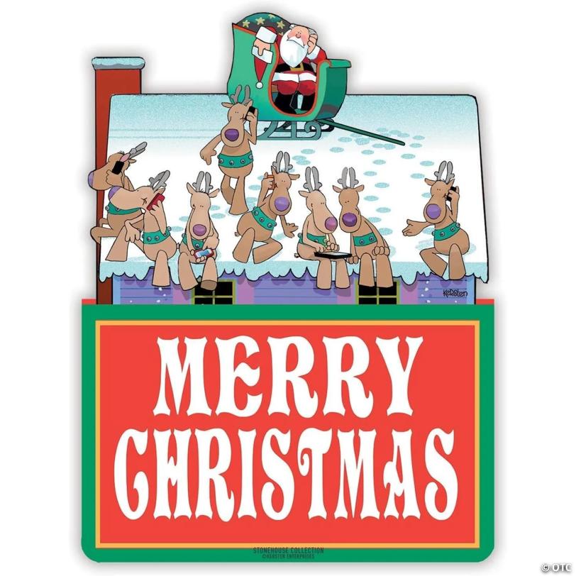 Stonehouse Collection Beach Christmas Yard Sign 24 x 18 Inch Holiday Yard Decoration (Beach)