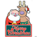 Stonehouse Collection Santa Christmas Yard Sign 24 x 18 Inch (Santa and Reindeer)