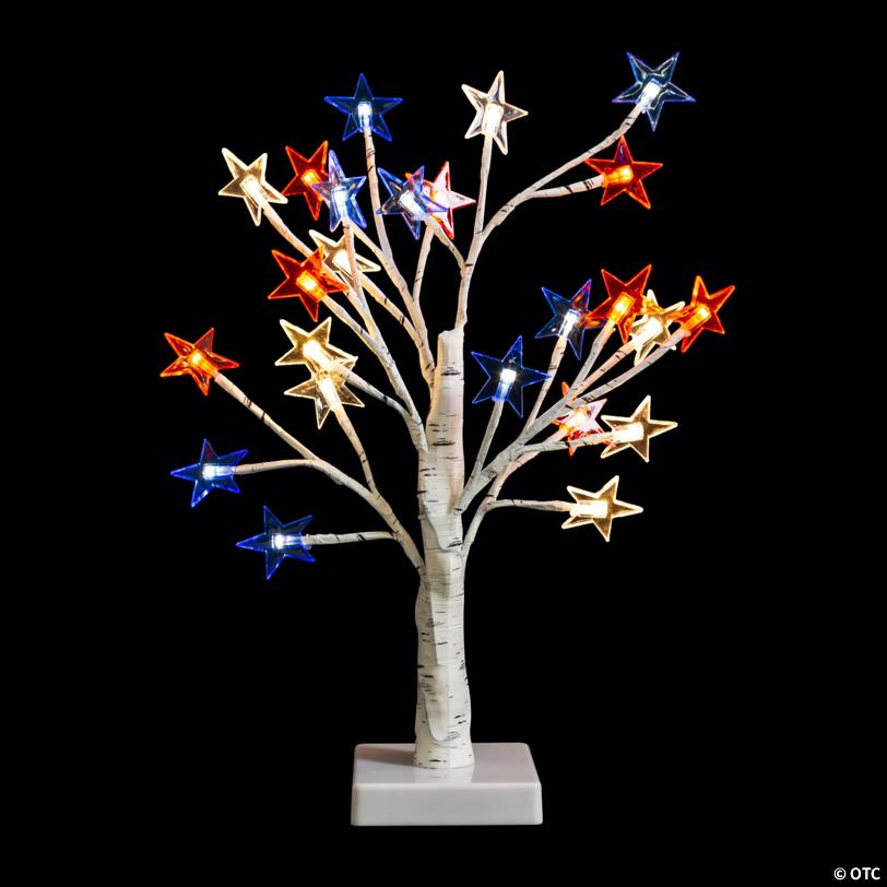 Tabletop Light-Up Patriotic Star Tree