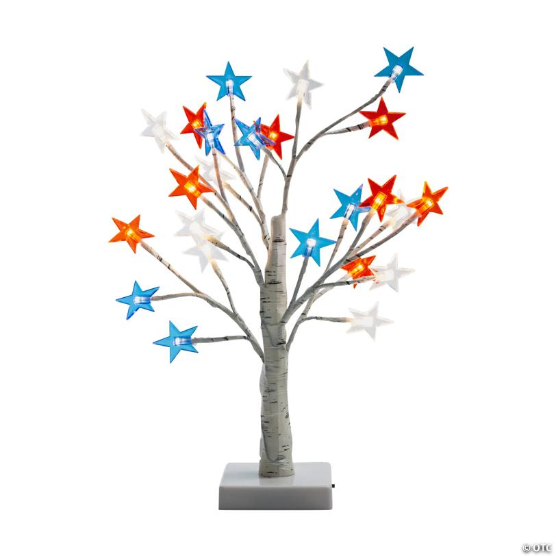 Tabletop Light-Up Patriotic Star Tree