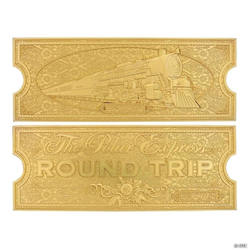 The Polar Express 24k Gold Plated Train Ticket