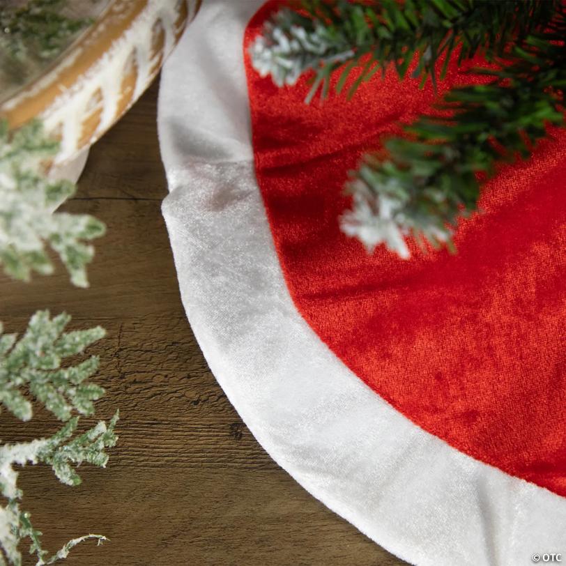 Traditional Mini Christmas Tree Skirt - 18" - Red and White