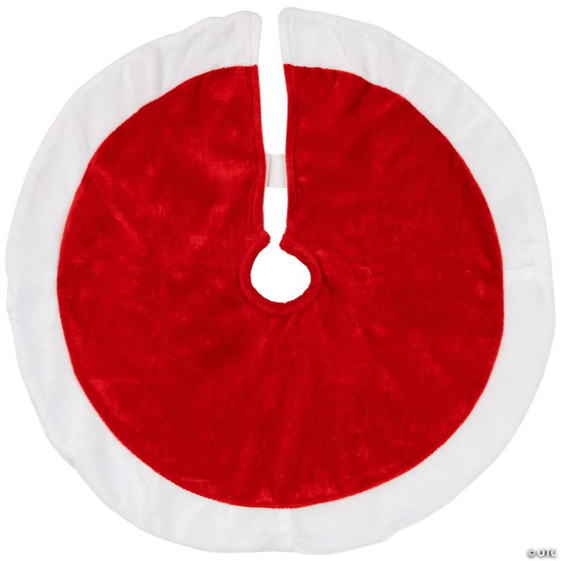 Traditional Mini Christmas Tree Skirt - 18" - Red and White