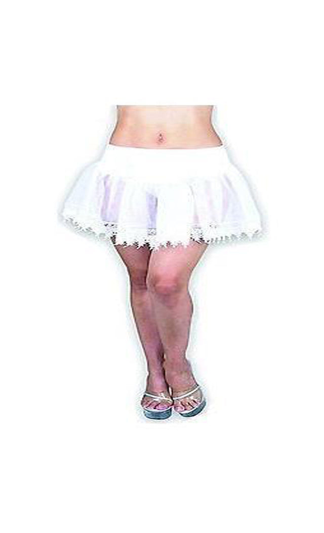 Women's White Tear Drop Petticoat Adult