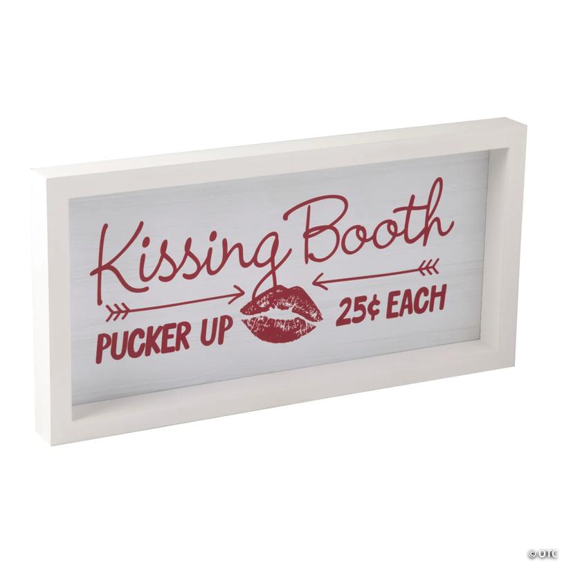 Valentine’s Day Kissing Booth Tabletop Sign