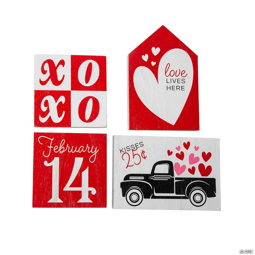 Valentine Tabletop Signs - 4 Pc.