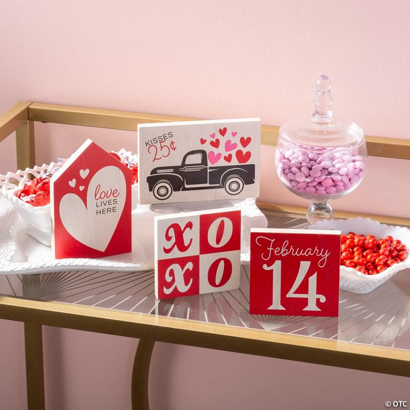 Valentine Tabletop Signs - 4 Pc.