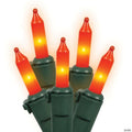 Vickerman 100 Amber Mini-Light on Green Wire, 46' Christmas Light Strand