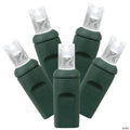Vickerman 100 Pure White Wide Angle LED Light on Green Wire, 50' Light Strand