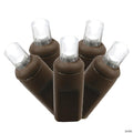 Vickerman 100 Pure White Wide Angle LED Single Mold light on Brown Wire, 50' Light Strand