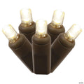 Vickerman 100 Warm White Wide Angle LED Light on Brown Wire, 34' Light Strand