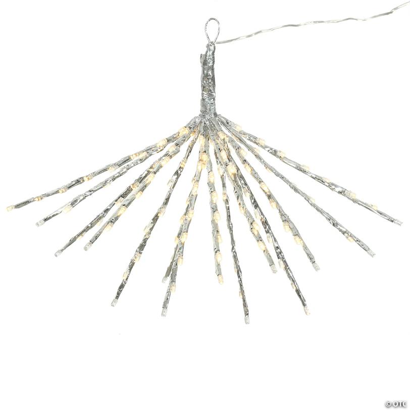 Vickerman 120Lt Warm White 18" Silver Twinkle Starburst, Twinkle Bulbs.