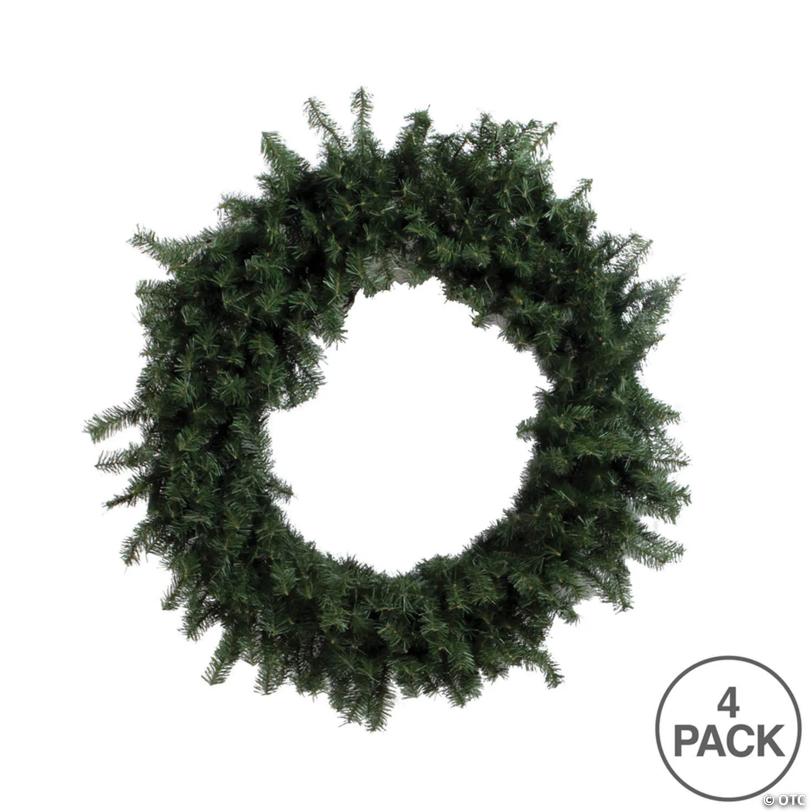 Vickerman 12" Canadian Pine Artificial Christmas Wreath, Unlit, Set of 4