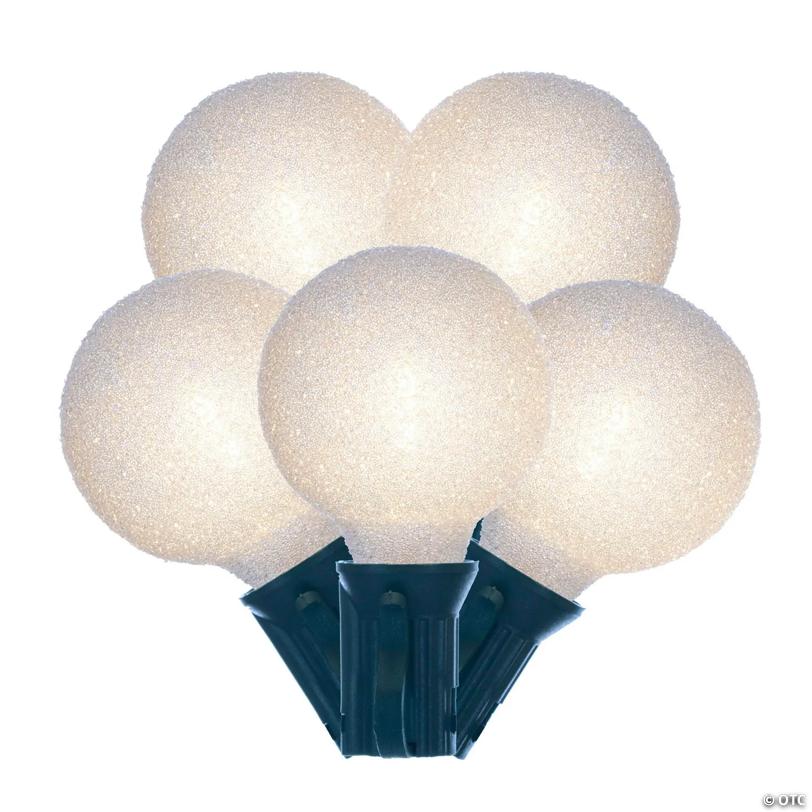 Vickerman 12 Lights Proper 12' Warm White LED Iced G40 light set