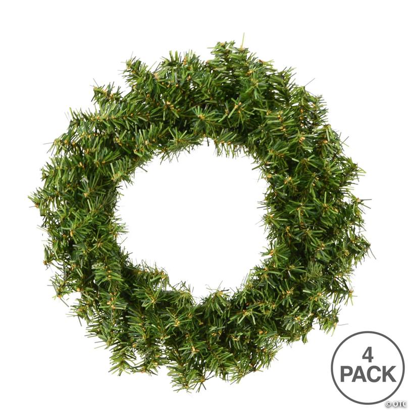 Vickerman 12" Mini Pine Artificial Christmas Wreath, Unlit, Set of 4