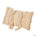 Vickerman 12" Proper 20" Beige Fringe Cotton Pillow