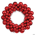 Vickerman 12" Red Shiny and Matte Ball Wreath