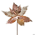 Vickerman 13" x 22" Rose Gold Poinsettia Sequin Artificial Christmas Spray. Includes 6 sprays per pack.