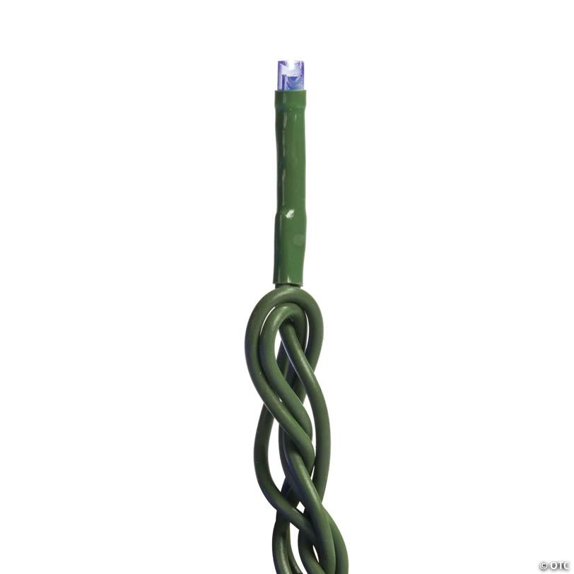 Vickerman 144 Blue LED Cluster Light Set, 24' Christmas Light Set, Green Wire