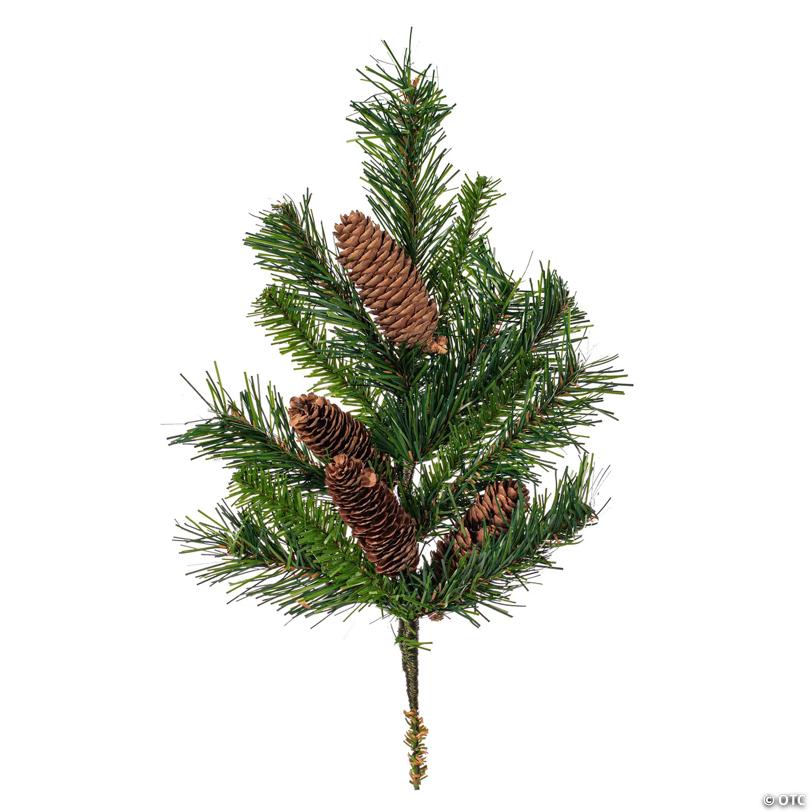 Vickerman 18" Cheyenne Pine Artificial Christmas Spray. Includes 6 sprays per pack.