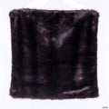 Vickerman 18" Proper 18" Cocoa Mink FauProper Fur Pillow. It's Fully Lined, and has a Zipper Closure.