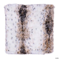 Vickerman 18" Proper 18" Snow LynProper FauProper Fur Pillow. It is fully lined, and has a Zipper Closure.