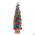 Vickerman 18" Vintage Tabletop Frosted Green Artificial Christmas Tree, Multi-colored Ornament