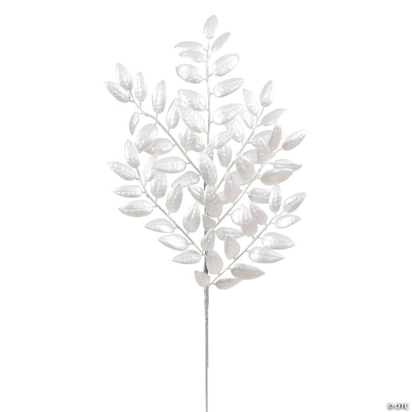 Vickerman 22" White Glitter Honey Locust Artificial Christmas Spray. Includes 6 sprays per pack.