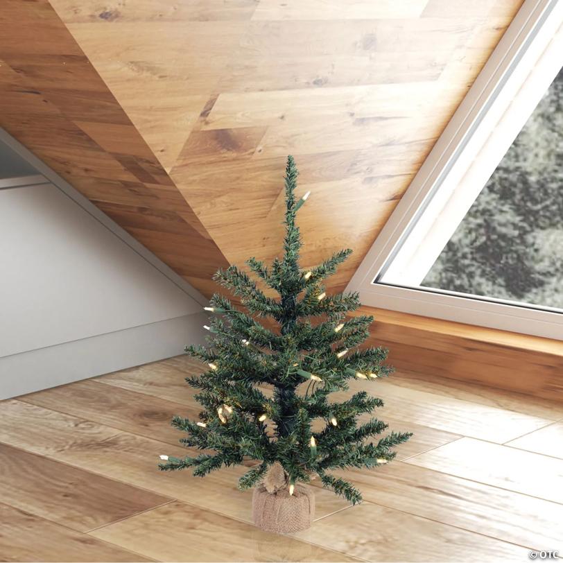 Vickerman 24" Anoka Pine Christmas Tree with Warm White LED Lights