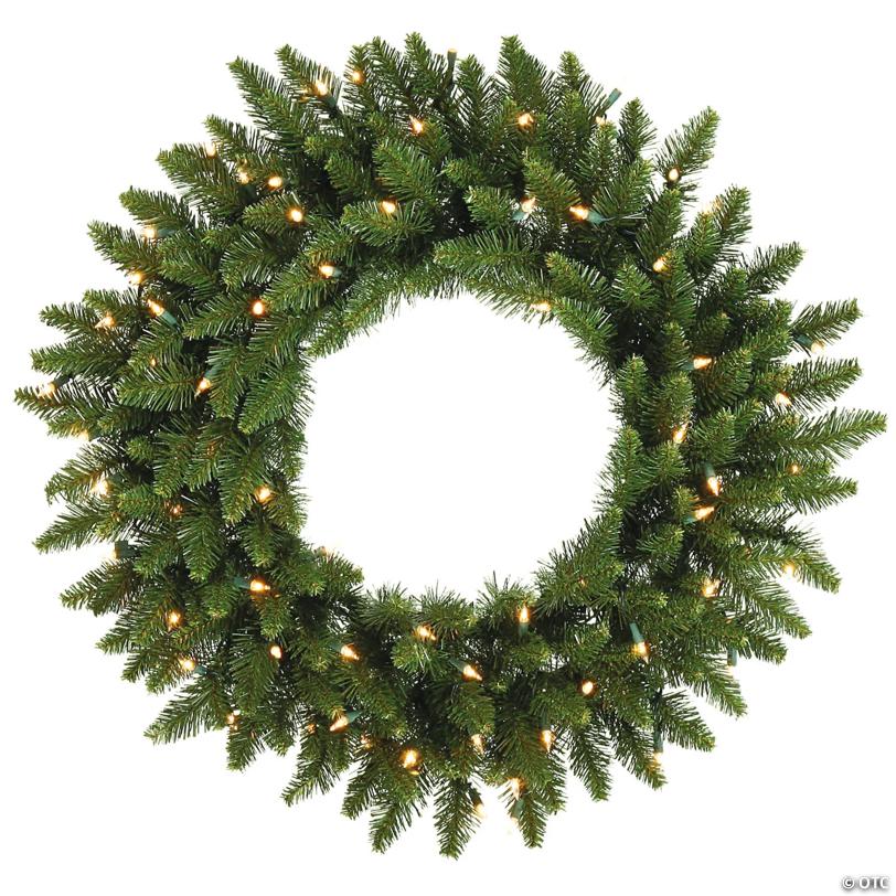 Vickerman 24" Camdon Fir Christmas Wreath with Warm White LED Lights