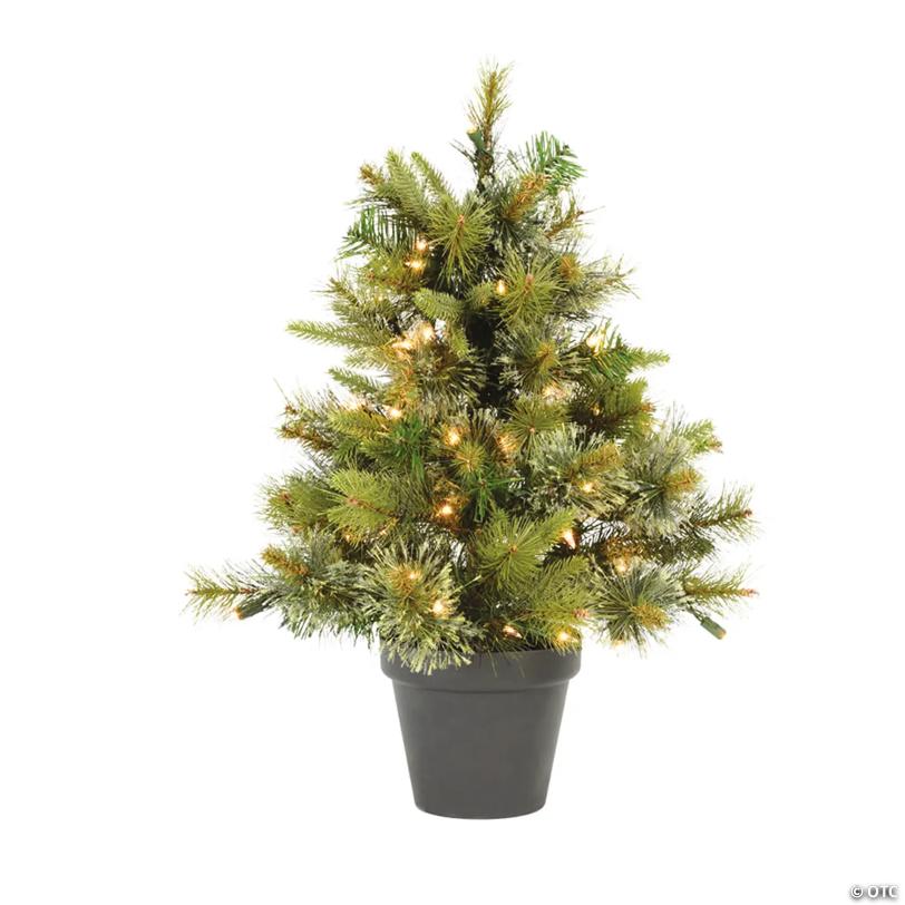 Vickerman 24" Cashmere Pine Christmas Tree with Warm White LED Lights