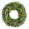 Vickerman 24" Cheyenne Pine Christmas Wreath with Warm White LED Lights
