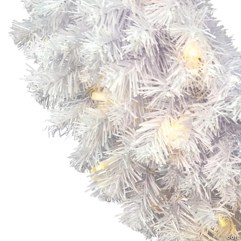 Vickerman 24" Crystal White Spruce Christmas Wreath with Warm White LED Lights
