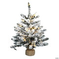 Vickerman 24" Flocked Anoka Pine Christmas Tree with Warm White LED Lights