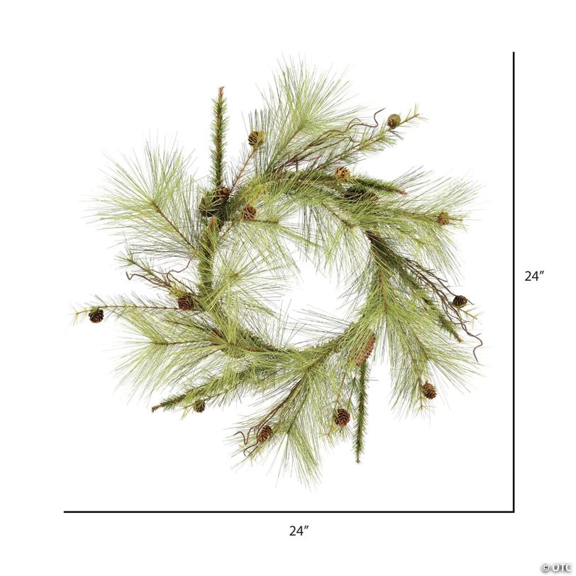 Vickerman 24" Jasper Pine Artificial Christmas Wreath, Unlit